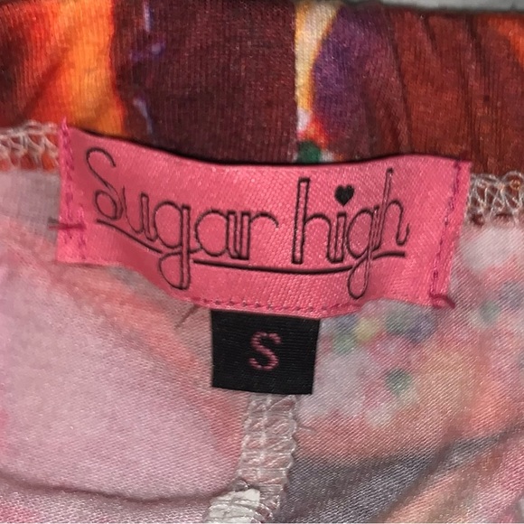 Luv donuts?Sugar High brand pants leggings Christmas candyLand womens size small - Picture 7 of 9